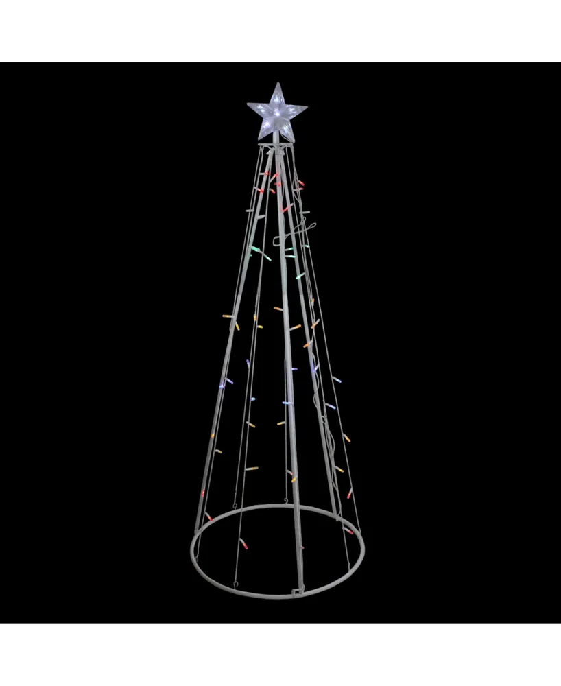 Northlight 5' Multi-Color Led Lighted Show Cone Christmas Tree Outdoor Decoration