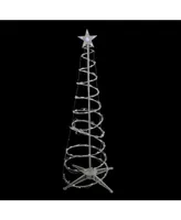 Northlight 5' Pure White Led Lighted Spiral Cone Tree Outdoor Christmas Decoration