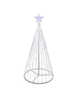 Northlight 4' Purple Led Lighted Show Cone Christmas Tree Outdoor Decoration