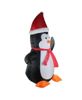 Northlight 4' Inflatable Festive Penguin Lighted Christmas Yard Art Decoration