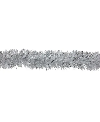 Northlight 12' Soft Iridescent Silver Spiral Christmas Tinsel Garland - Unlit