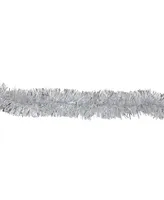 Northlight 12' Shiny Silver and Snowblush Christmas Tinsel Garland - Unlit