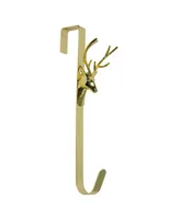 Northlight 15.25" Shiny Gold Deer Christmas Wreath Hanger