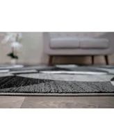 Main Street Rugs Montane Mon105 Gray 6'6" Round Area Rug