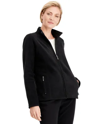 Karen Scott Women's Zip-Up Zeroproof Fleece Jacket, Created for Macy's