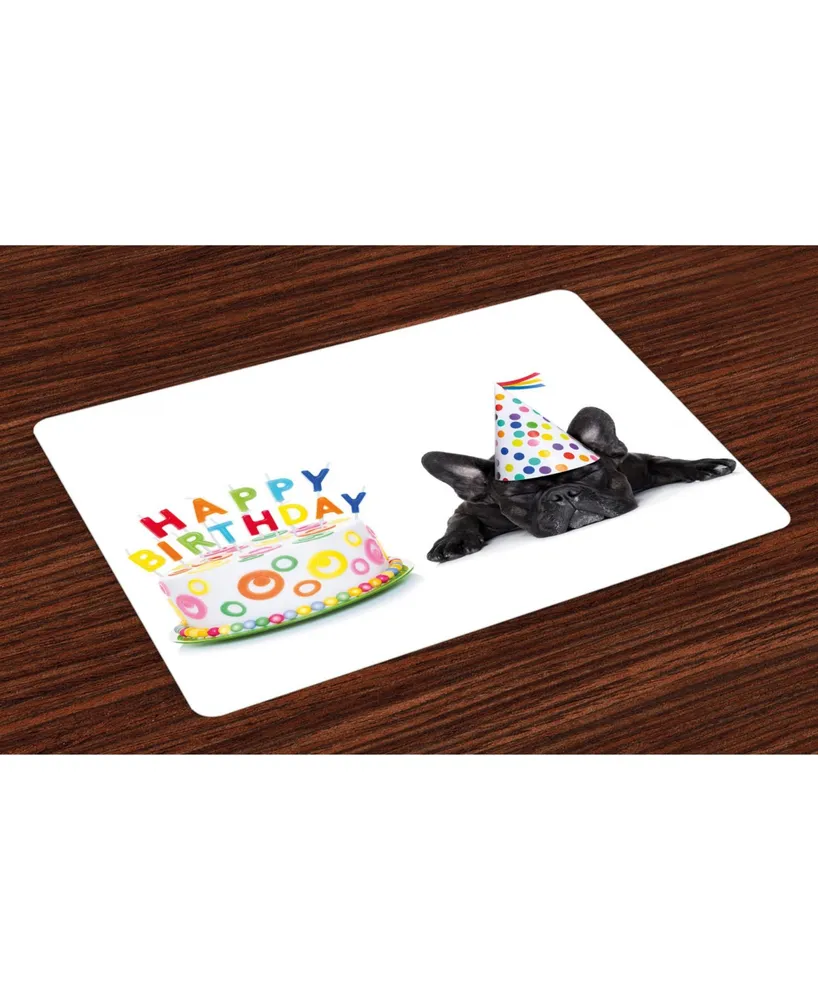 Ambesonne Birthday Party Place Mats, Set of 4