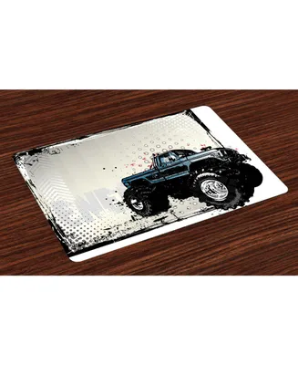 Ambesonne Truck Place Mats, Set of 4