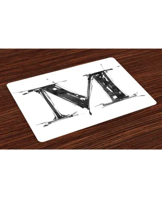 Ambesonne Letter Place Mats