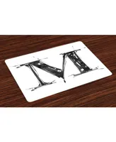 Ambesonne Letter Place Mats