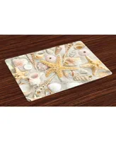 Ambesonne Shell Place Mats, Set of 4