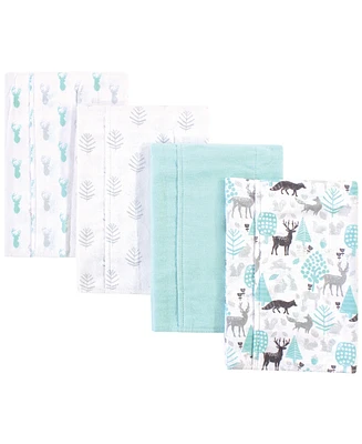 Hudson Baby Infant Boy Cotton Flannel Burp Cloths 4pk, Arrows