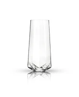 Viski Raye Faceted Crystal Champagne Flutes, Set of 2, 10 Oz