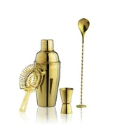 True Brands Gold Barware Set - Gold