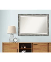 Amanti Art Waveline Silver-tone Framed Bathroom Vanity Wall Mirror