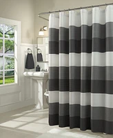 Spa 251 Ombre Waffle Striped Shower Curtain