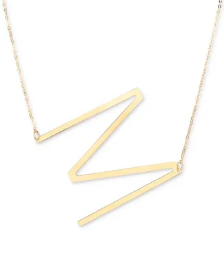Italian Gold Initial 18" Pendant Necklace in 10k Gold