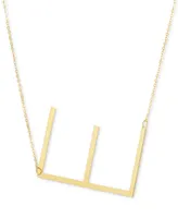 Italian Gold Initial 18" Pendant Necklace in 10k Gold