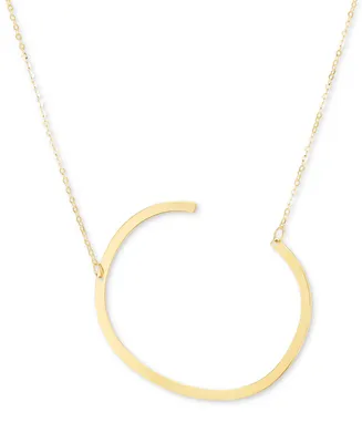 Italian Gold Initial 18" Pendant Necklace in 10k Gold