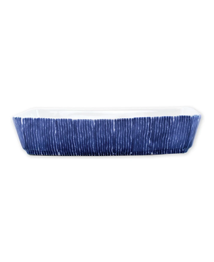 Vietri Santorini Stripe Rectangular Baker