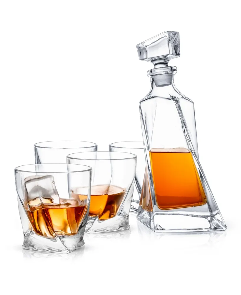 JoyJolt Atlas Whiskey Decanter Set of 5