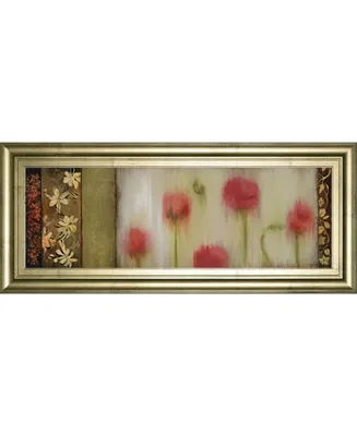 Classy Art Rain Flower Ii by Dysart Framed Print Wall Art, 18" x 42"