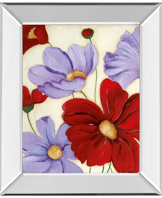 Classy Art Lavender and Red Ii by Tava Studios Mirror Framed Print Wall Art, 22" x 26"
