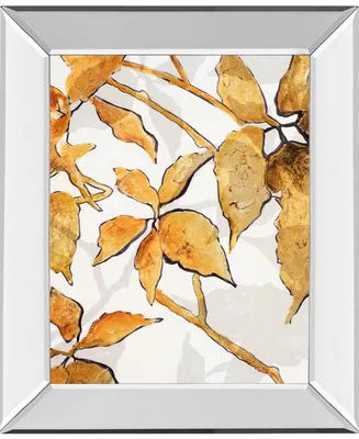 Classy Art Gold Shadows I by Patricia Pinto Mirror Framed Print Wall Art, 22" x 26"