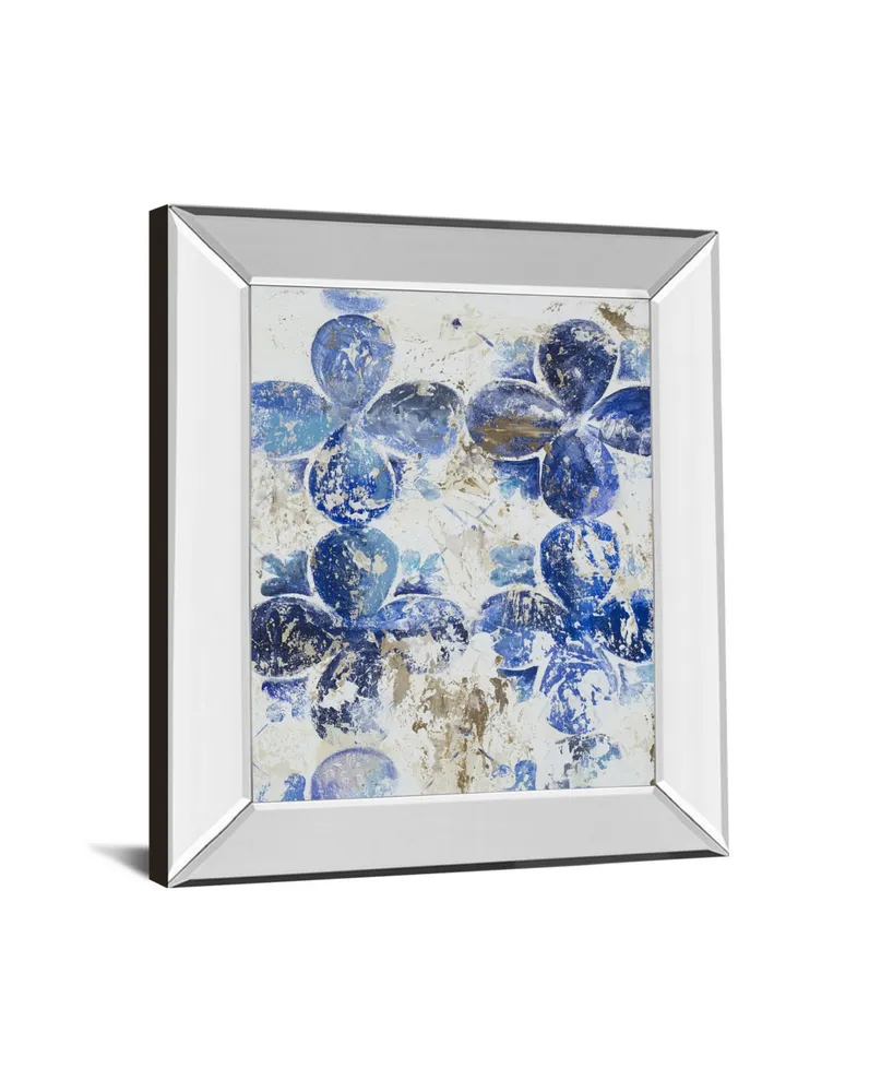 Classy Art Blue Quatrefoil Iii by Patricia Pinto Mirror Framed Print Wall Art, 22" x 26"