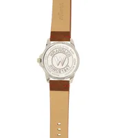 Wrangler Men's Watch, 46MM Silver Colored Case with Cutout Bezel, Silver Milled Dial with White Index Markers, Analog. Red Second Hand and Cutout Cres