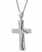 Macy's Men's The Lord's Prayer Distressed Tablet Cross Pendant Necklace