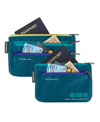 Travelon World Travel Essentials Currency and Passport Organizers, Set of 2