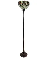 Amora Lighting Tiffany Style Torchiere Floor Lamp