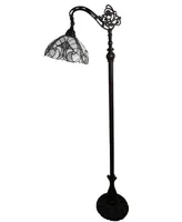 Amora Lighting Tiffany-Style Reading Floor Lamp