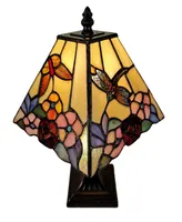 Amora Lighting Tiffany Style Floral Mission Style Table Lamp