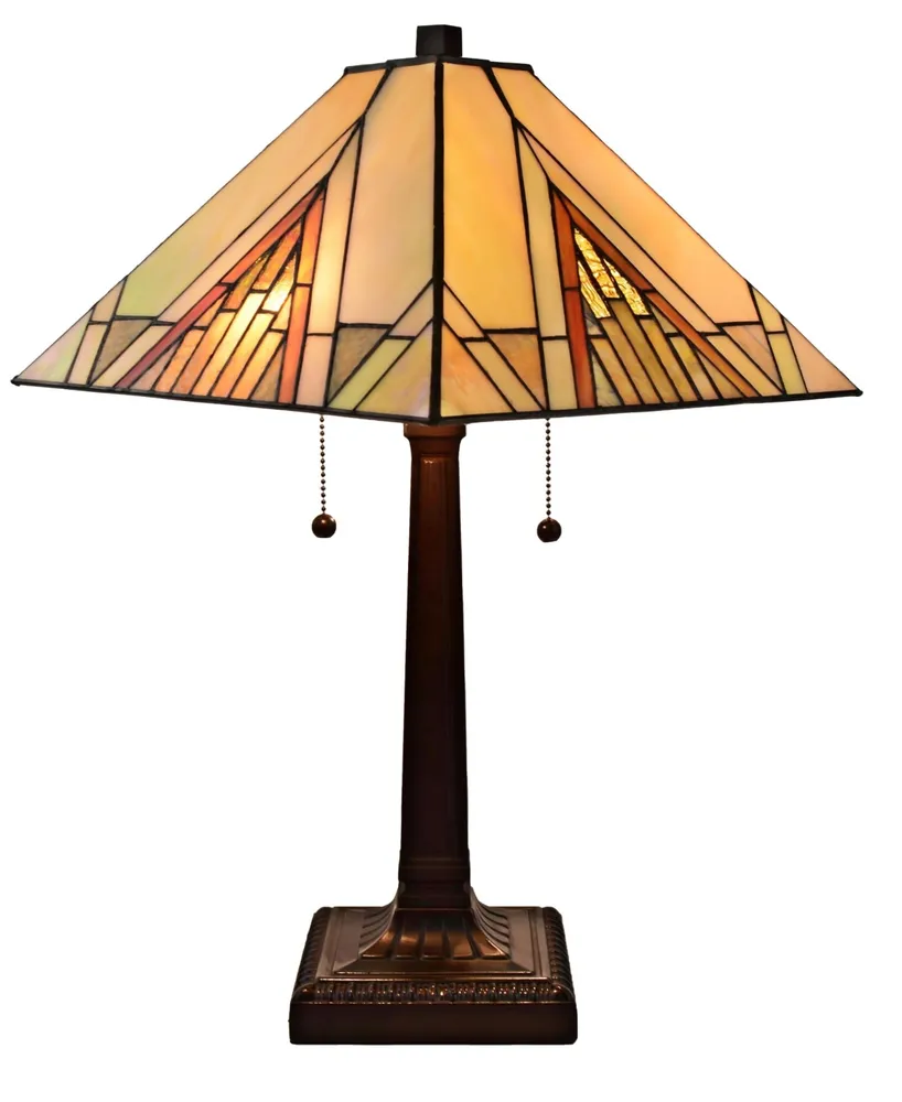 Amora Lighting Tiffany Style Mission Table Lamp