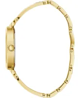 Guess Women's Gold-Tone Stainless Steel & Cubic Zirconia Crystal Bangle Bracelet Watch 36mm