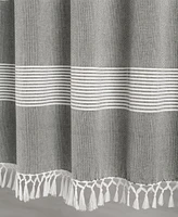 Lush Decor Tucker Stripe Yarn Dyed Cotton Knotted Tassel Window Curtain Panels