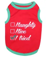 Parisian Pet Naughty Nice I Tried Dog T-Shirt