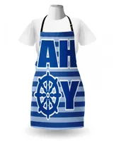 Ambesonne Ahoy Its A Boy Apron