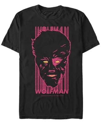 Universal Monsters Men's Wolfman Neon Big Face Short Sleeve T-Shirt