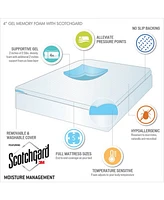 Sleep Philosophy 4" 3M-Moisture-Management Memory Foam Mattress Topper