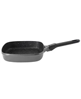 BergHOFF Gem 10" Nonstick Square Grill Pan, Detachable Handle, Grey