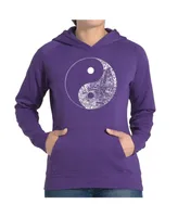 La Pop Art Women's Word Hooded Sweatshirt -Yin Yang
