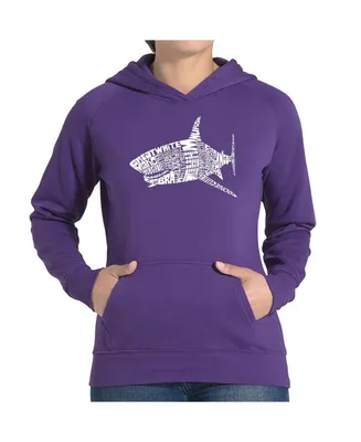 La Pop Art Women's Word Hooded Sweatshirt -Species Of Shark