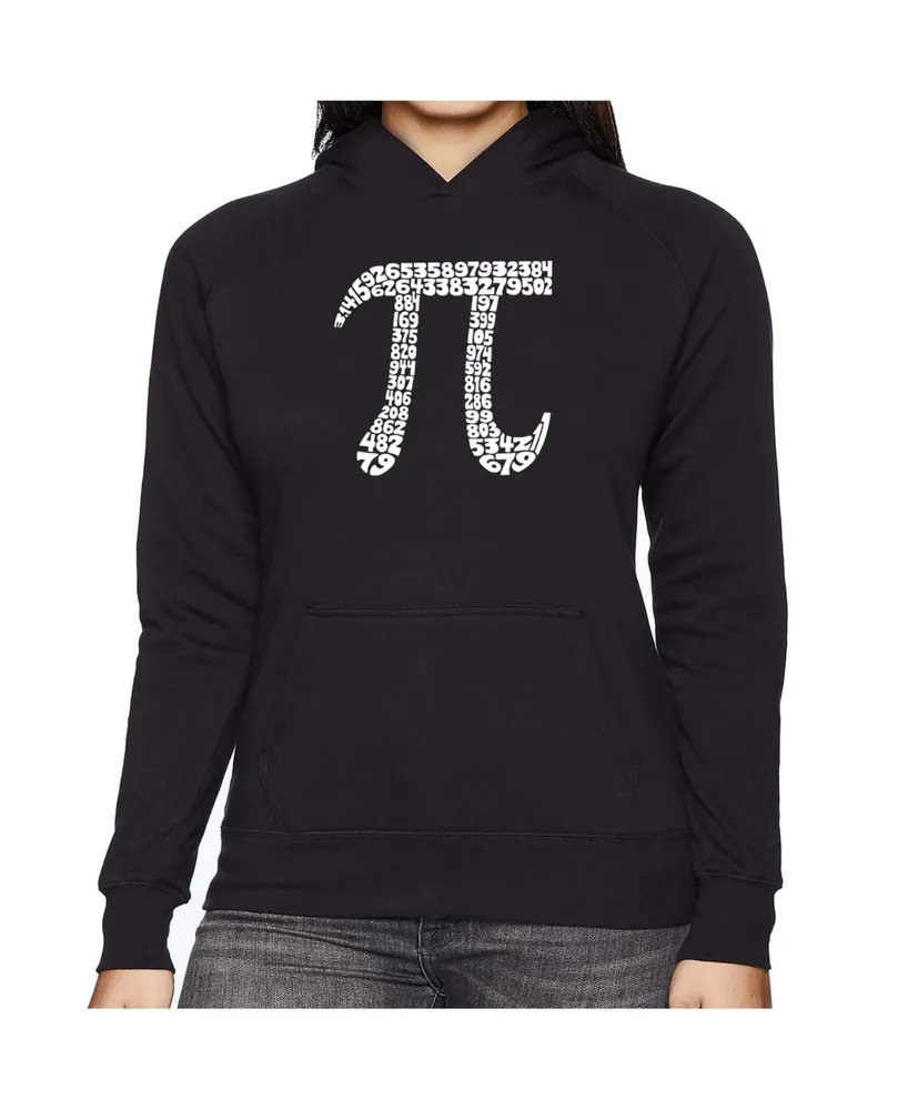 La Pop Art Women's Word Hooded Sweatshirt -The First 100 Digits Of Pi