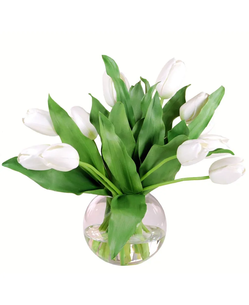 Permanent Botanicals Tulip in Bubble Bowl