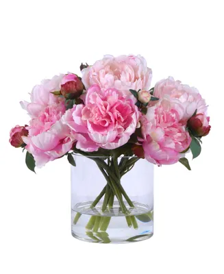 Permanent Botanicals Peony in Glass