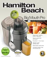 Hamilton Beach Juicer Big Mouth Pro Juice Extractor