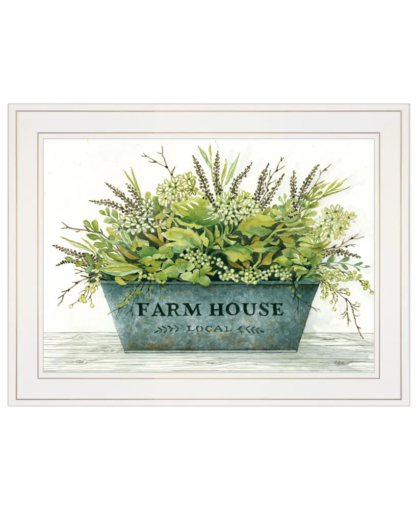 Trendy Decor 4U Farmhouse by Cindy Jacobs, Ready to hang Framed Print, White Frame, 19" x 15"