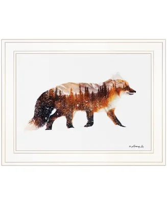 Trendy Decor 4U Arctic Red Fox by andreas Lie, Ready to hang Framed Print, Frame